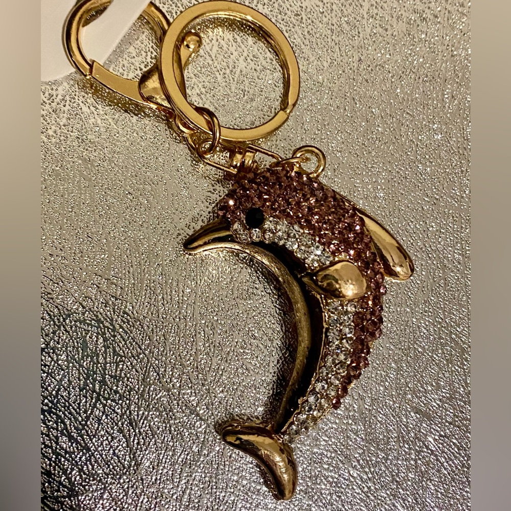 Dolphin Rhinestone Bag Charm